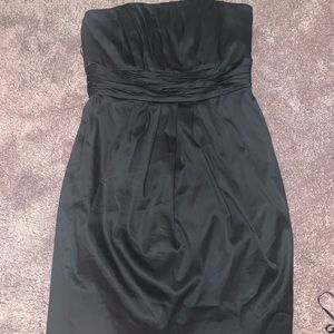 Black strapless dress